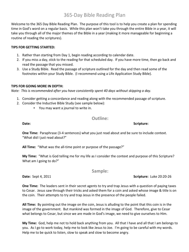 Bible Reading Plan for Beginners | PDF | Epistle To The Colossians | Bible