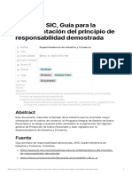 Resumen SIC Gua para La Implementacin Del Principio de Responsabilidad Demostrada (Colombia)