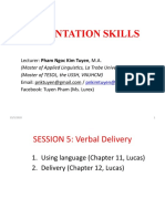 Presentation Skills: Lecturer: Pham Ngoc Kim Tuyen, M.A