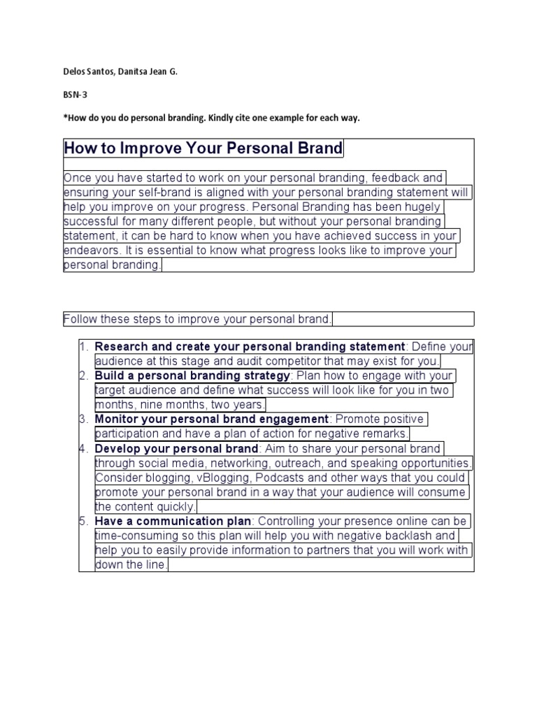 How To Improve Your Personal Brand: How Do You Do Personal Branding ...