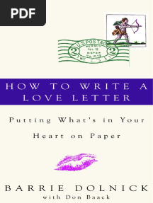 How To Write A Love Letter by Barrie Dolnick and Donald Baack - Excerpt