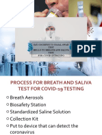 Say Goodbye To Nasal Swab Test Hello To Breath and Saliva Test For Covid 19 Testing