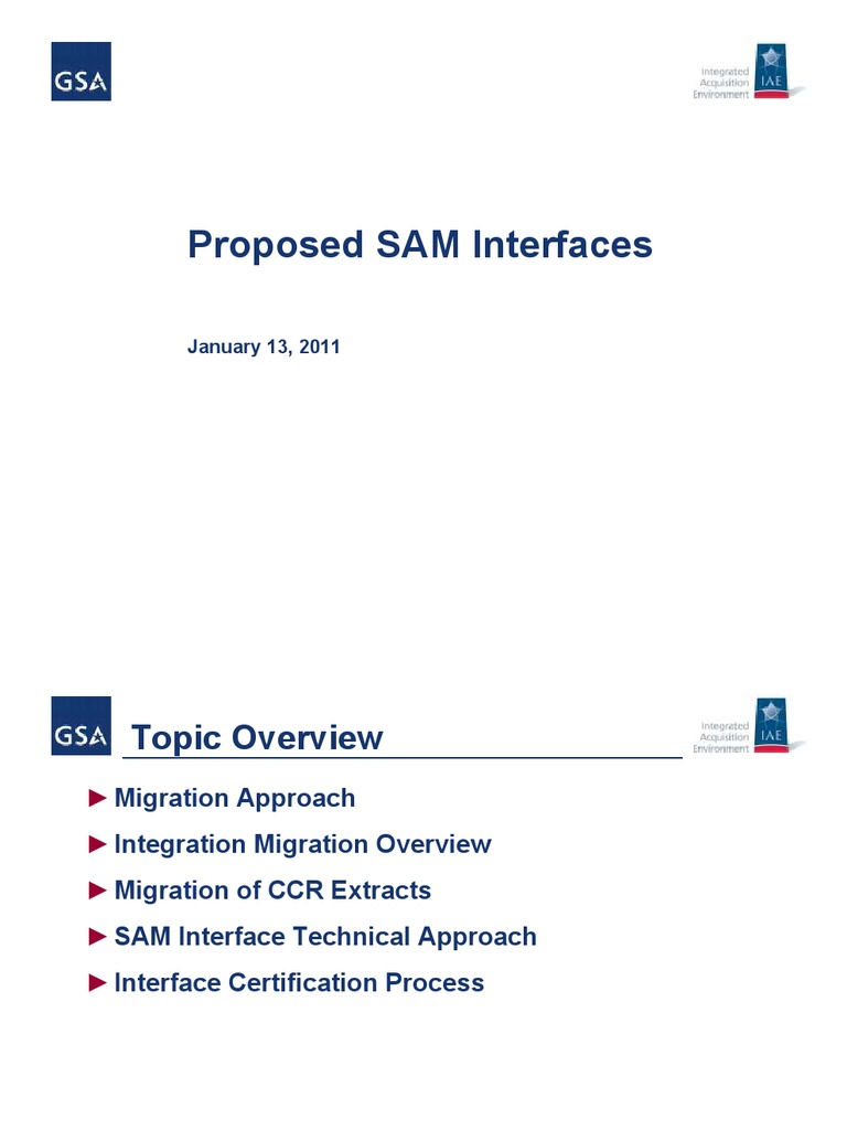 Proposed SAM Interfaces: January 13, 2011 | PDF | Soap | Xml
