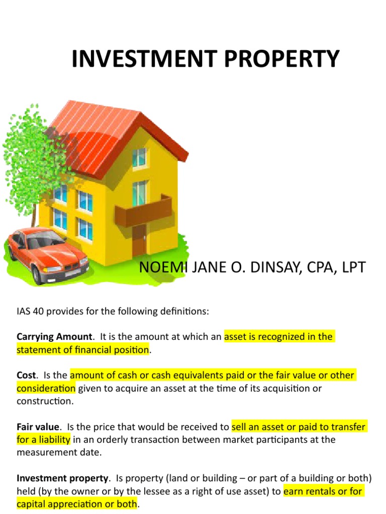 IAS 40 Investment Property Overview | PDF | Fair Value | Depreciation