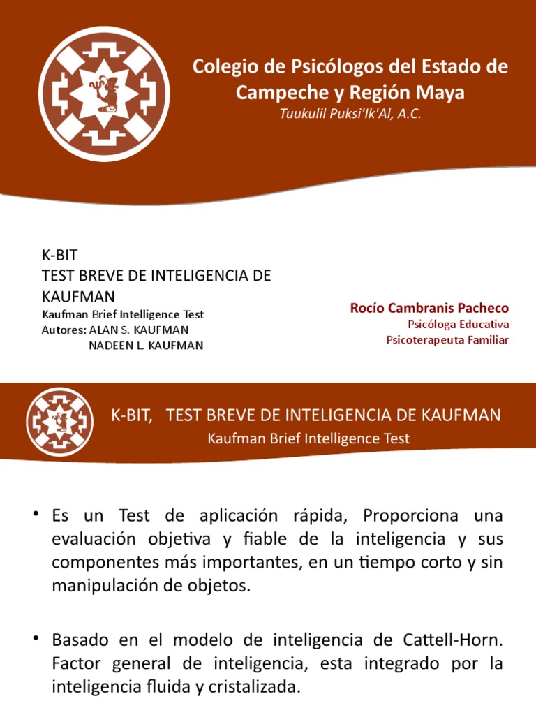 Test K-BIT: Evaluación de Inteligencia | PDF | Inteligencia | Cociente ...