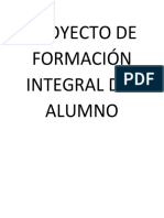 Proyecto de Formación Integral Del Alumno