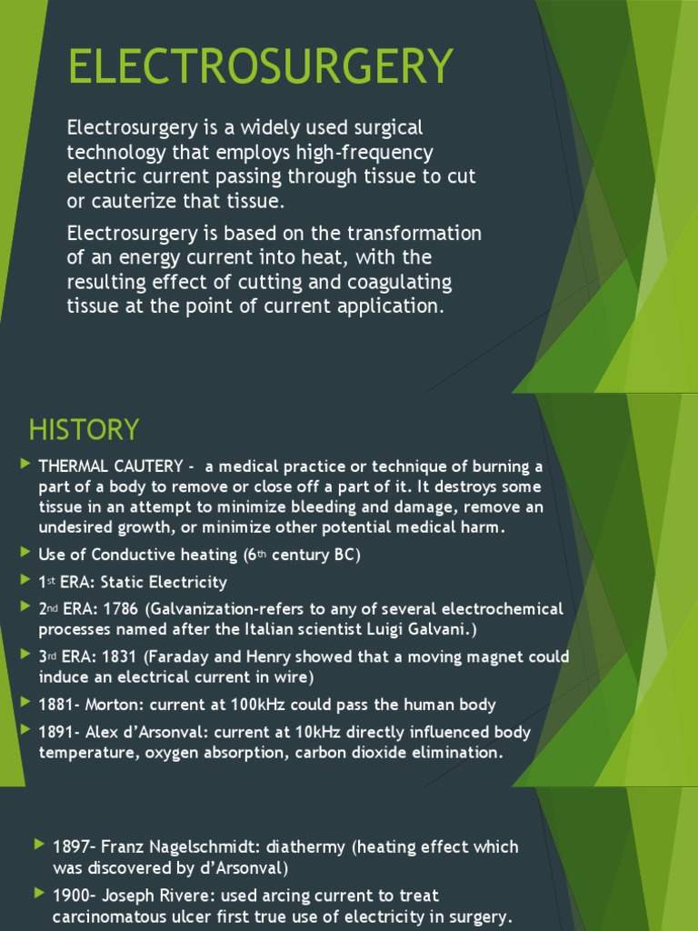 Electrosurgery History Block Diagram PDF Nature