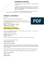 Procedimientos de Reservacion