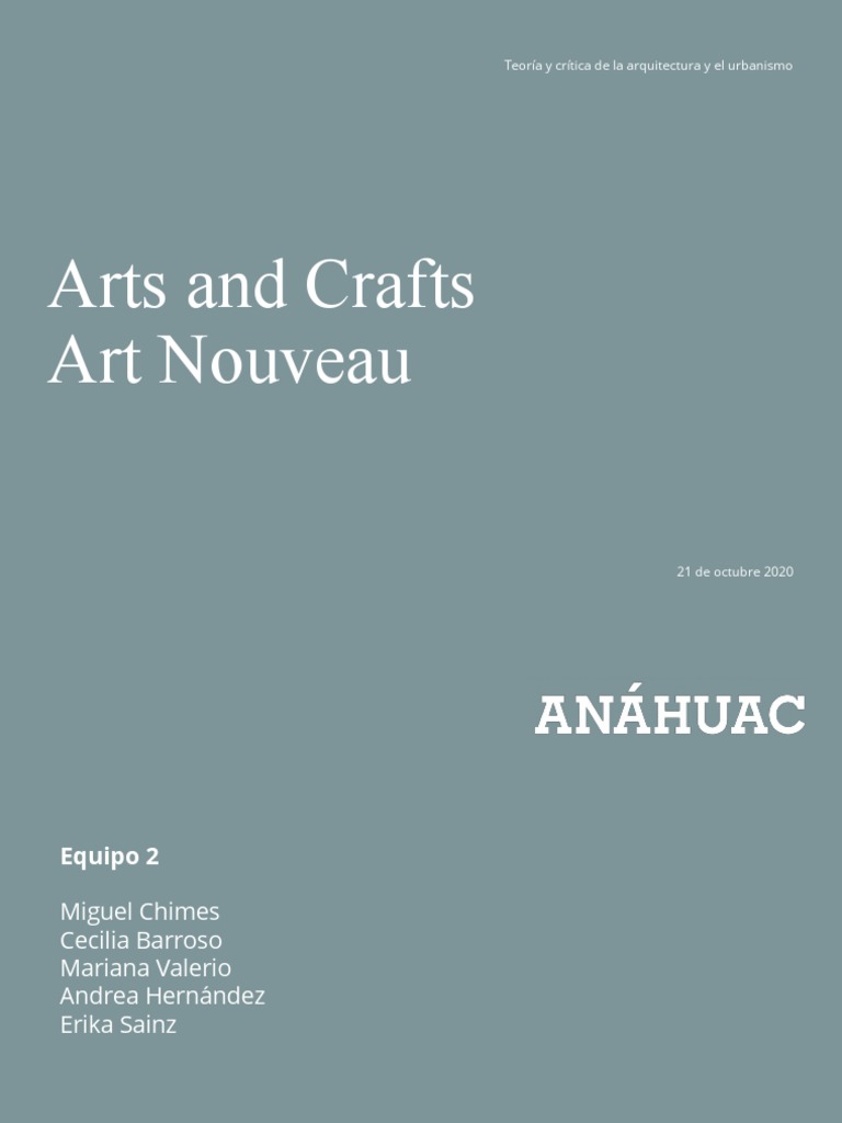 Movimiento Arts and Crafts y Art Nouveau | PDF | Art Nouveau ...
