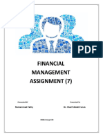 Assignment (7) .Financial - Management.Muhammad - Fathy PDF