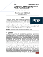 ID Pengaruh Reaksi Pasar Terhadap Harga Saham Perusahaan Yang Terdaftar Di Bursa Ef 1 PDF