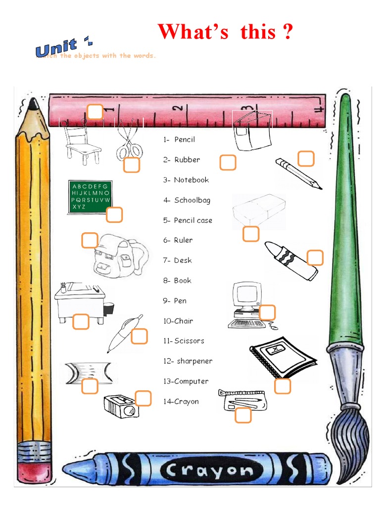 What's This ?: Match The Objects With The Words | PDF