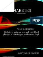 Diabetes: Presentation of Group 5