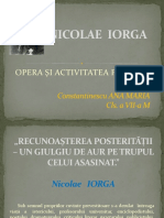 Nicolae Iorga - opera si activ pol