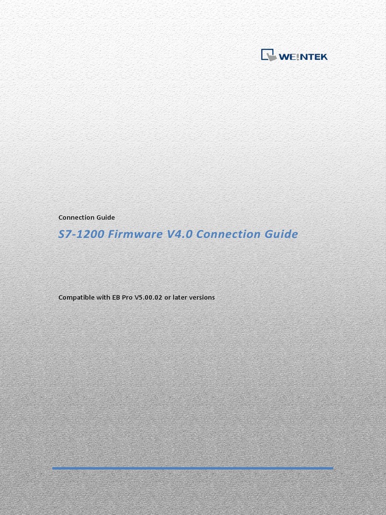 S7-1200 Firmware V4.0 Connection Guide | PDF | Integer (Computer ...