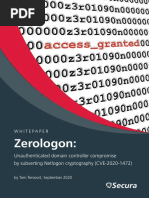 Zerologon:: Unauthenticated Domain Controller Compromise by Subverting Netlogon Cryptography (CVE-2020-1472)