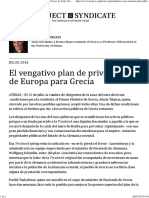 El Vengativo Plan de Privatización de Europa para Grecia by Yanis Varoufakis - Project Syndicate