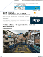 Políticas Urbanas y Desigualdad en Las Ciudades Latinoamericanas