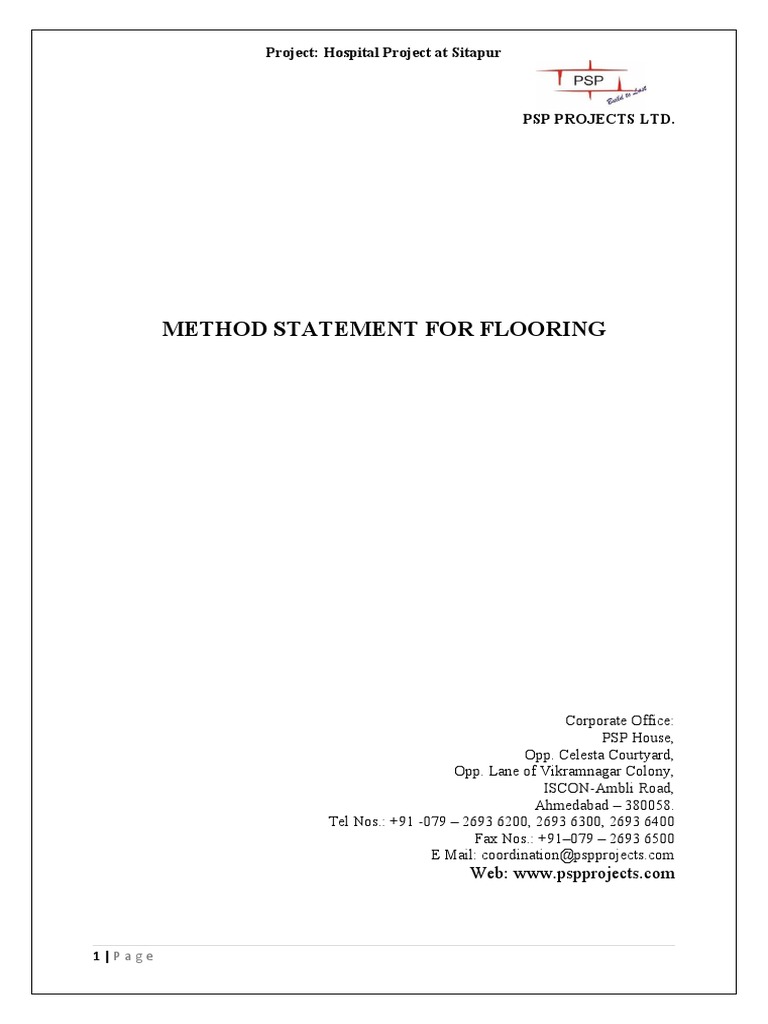 Method Statement Of Flooring Pdf Tile Mortar Masonry