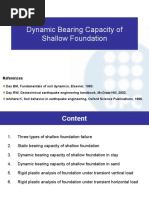 Dynamic Bearing Capacity of Shallow Foundation: References