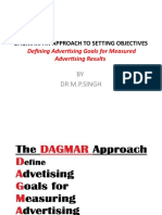 BY DR M.P.Singh: Dagmar: An Approach To Setting Objectives
