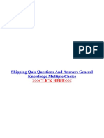 Shipping Quiz Questions and Answers General Knowledge Multiple Choice PDF