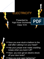 Electricity: Presented by Kajol Kiran Srichandan Class 10 TH