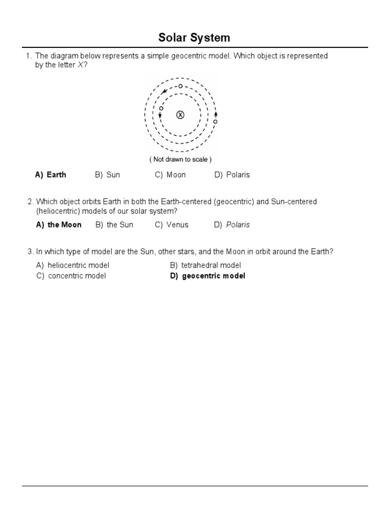 Solar System KEY PDF | PDF | Orbit | Planets