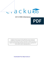 Cracku Solved 2013 RRB Allahabad Paper With Solutions PDF