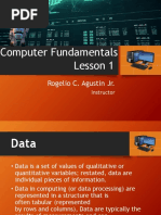 Lesson 1 Computer Fundamentals: Rogelio C. Agustin JR