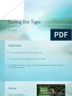 Saving The Tiger