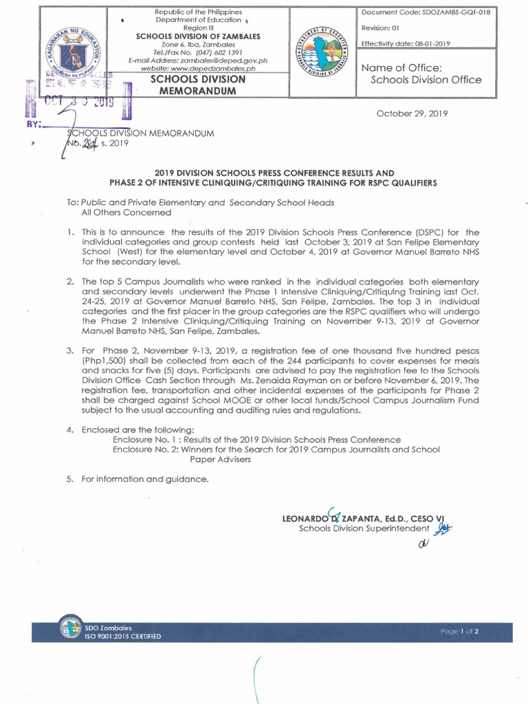 SDM No. 284, S. 2019 | PDF