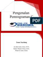 Pertemuan 1 Pengenalan Bahasa C - 2018