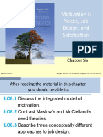 Motivation I: Needs, Job Design, and Satisfaction: Chapter Six