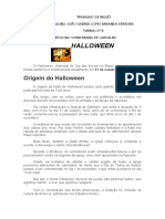 TRABALHO DE INGLÊS Halloween 