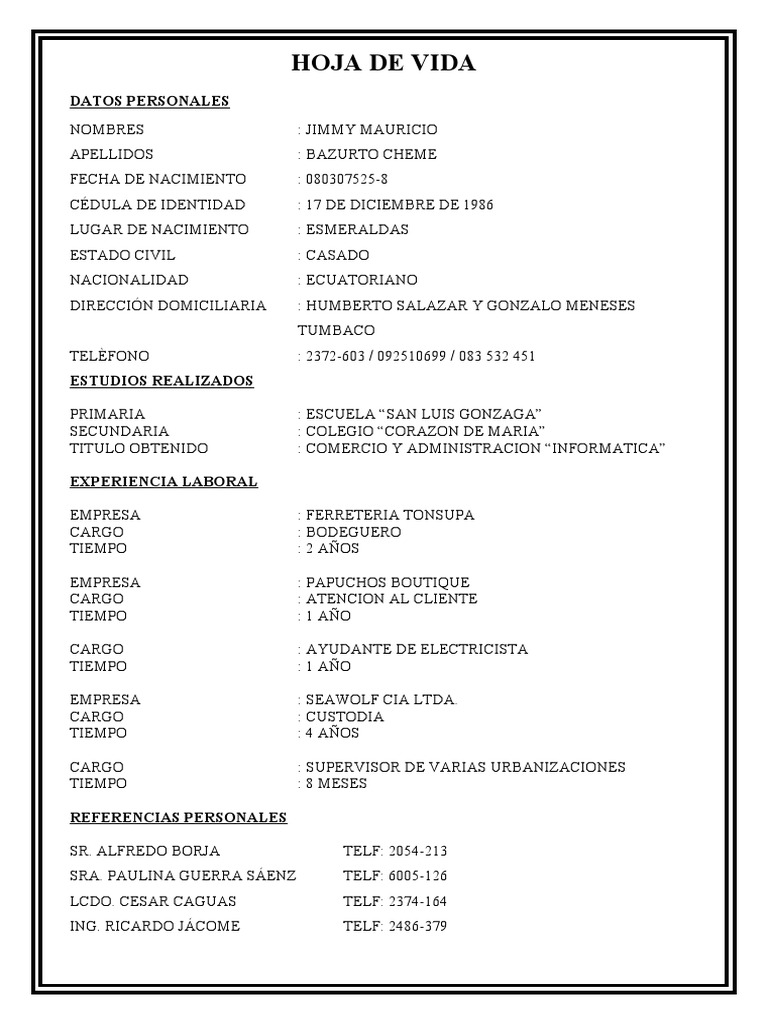 Curriculum vitae bodeguero 07 image