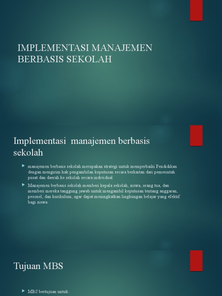 Manajemen Berbasis Sekolah | PDF | Karier & Perkembangan