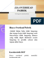 BIAYA OVERHEAD PABRIK Tunggal Dan Depatemen