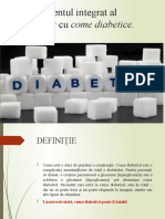 Managementul integrat al pacienţilor cu come diabetice