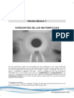 Horizontes de Las Matemáticas Nucleo 1