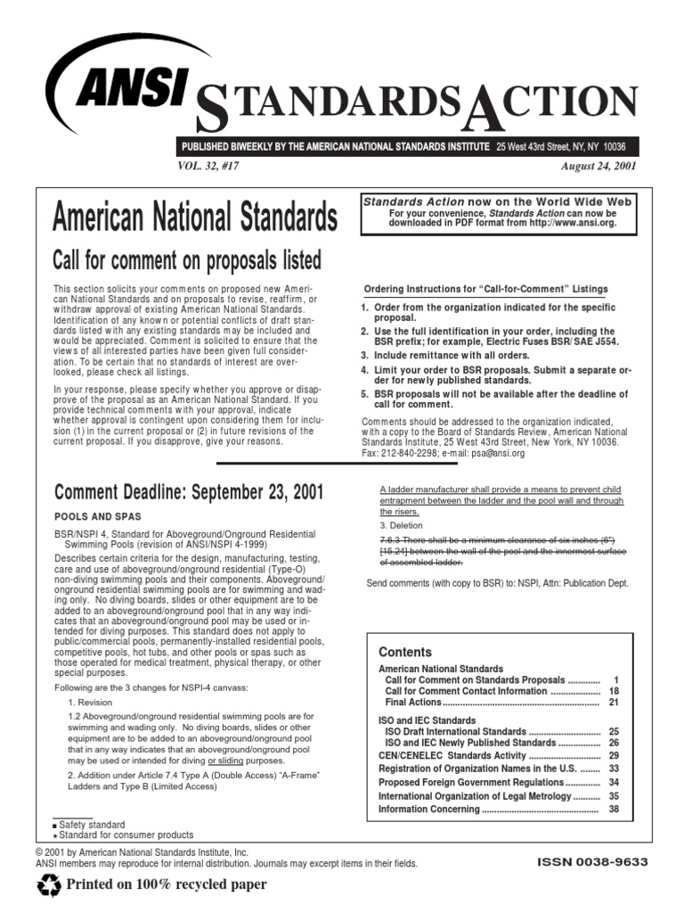 Ansi vol 32 17 2011 standards action pdf science science and