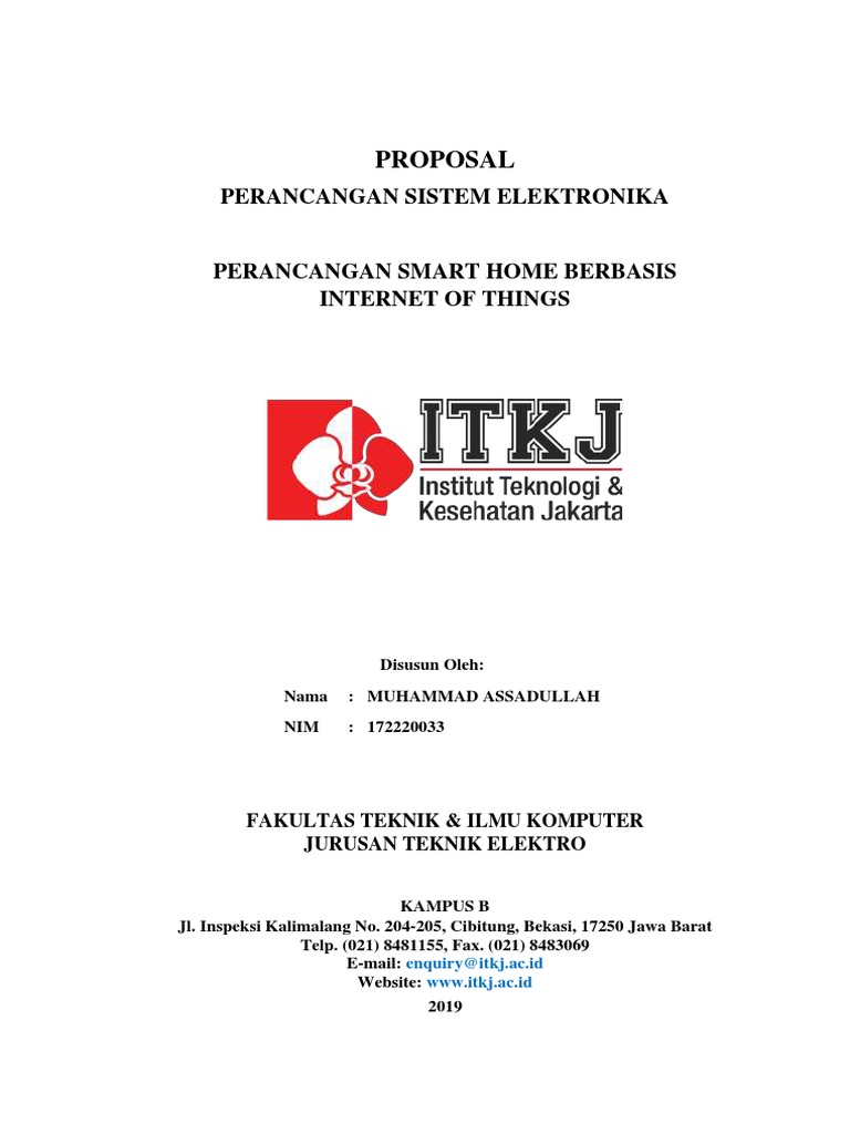Perancangan Smart Home Berbasis Internet Of Things Pdf