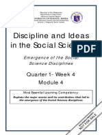 DISS - Q1 - Mod4 - Emergence of Social Science Diciplines 4 PDF