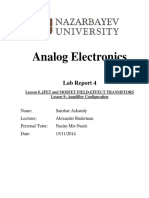 Analog Electronics: Lab Report 4