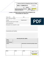 FT-SST-020 Formato para Presentar Quejas Relacionadas Con Situaciones de Conflicto