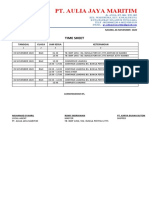 PT Aulia Jaya Maritim time sheet loading Bunga Pertiwi 2775