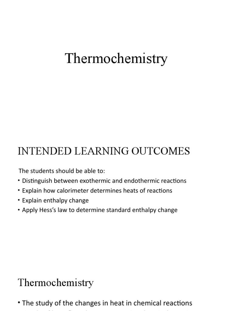 Thermochemistry | PDF | Calorie | Heat