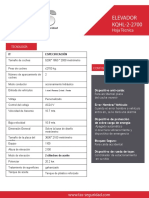 Elevador KQHL Ficha Técnica