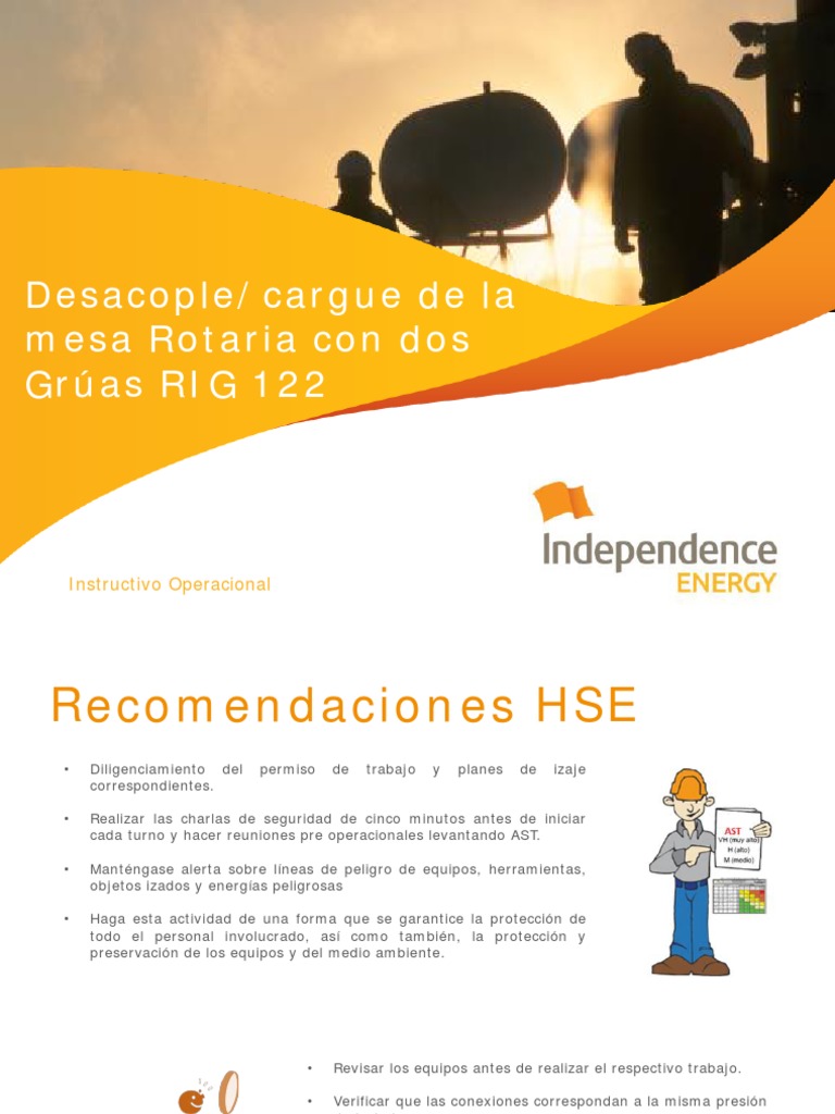 Desacople-Cargue de La Mesa Rotaria Con Dos Grúas RIG 122 PDF | PDF ...