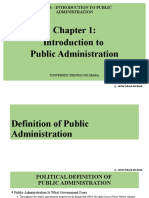 Chapter 1 - Introduction To Public Administration